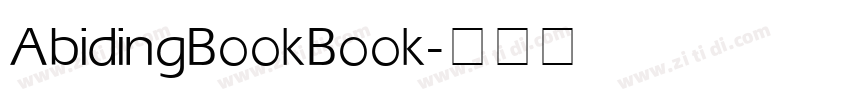 Abiding Book Book字体转换